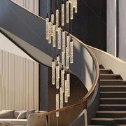Art Deco Crystal Staircase Pendant Light - Decorbites