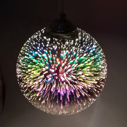 Art Deco Glass Globe Pendant Light in Gold or Silver - Decorbites