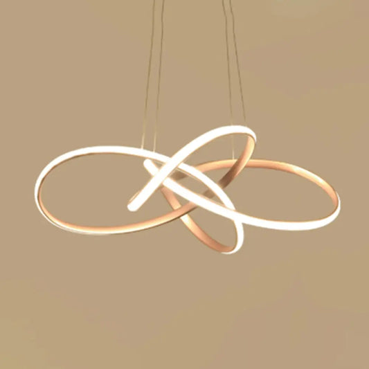 ثريا LED ذهبية مزخرفة على شكل زهور من آرت ديكو - مصباح سقف معدني أنيق معلق لغرفة الطعام