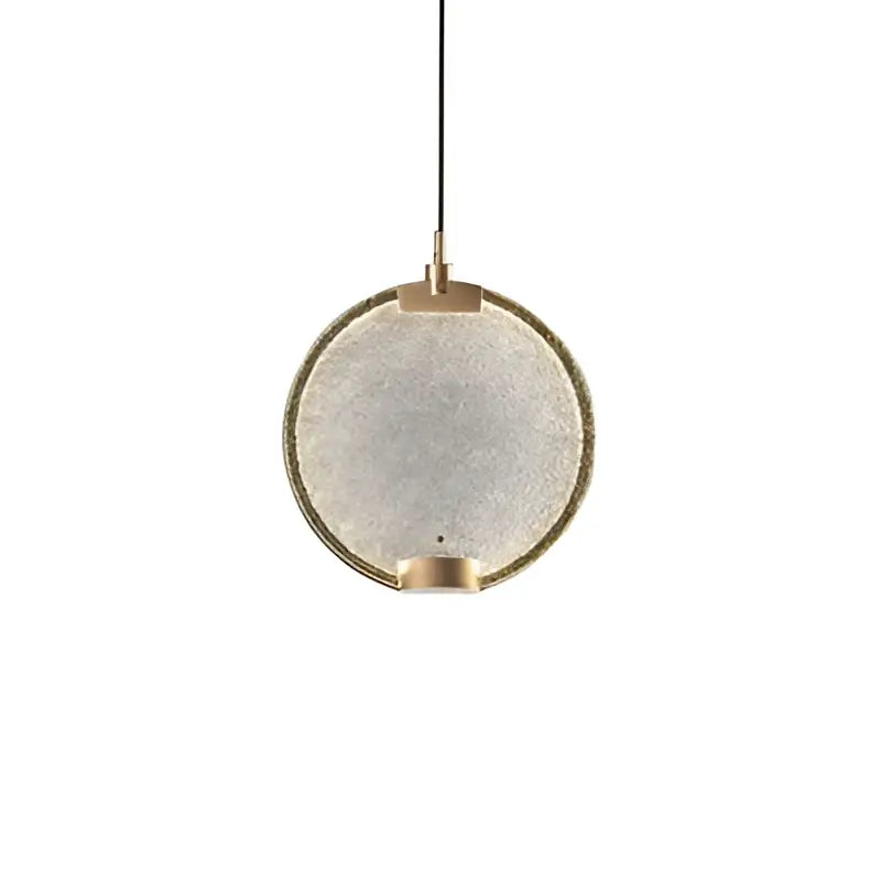 Art deco lavender decorbites glass horo led pendant light with frosted glass shade and brushed brass accents for kitchen decor