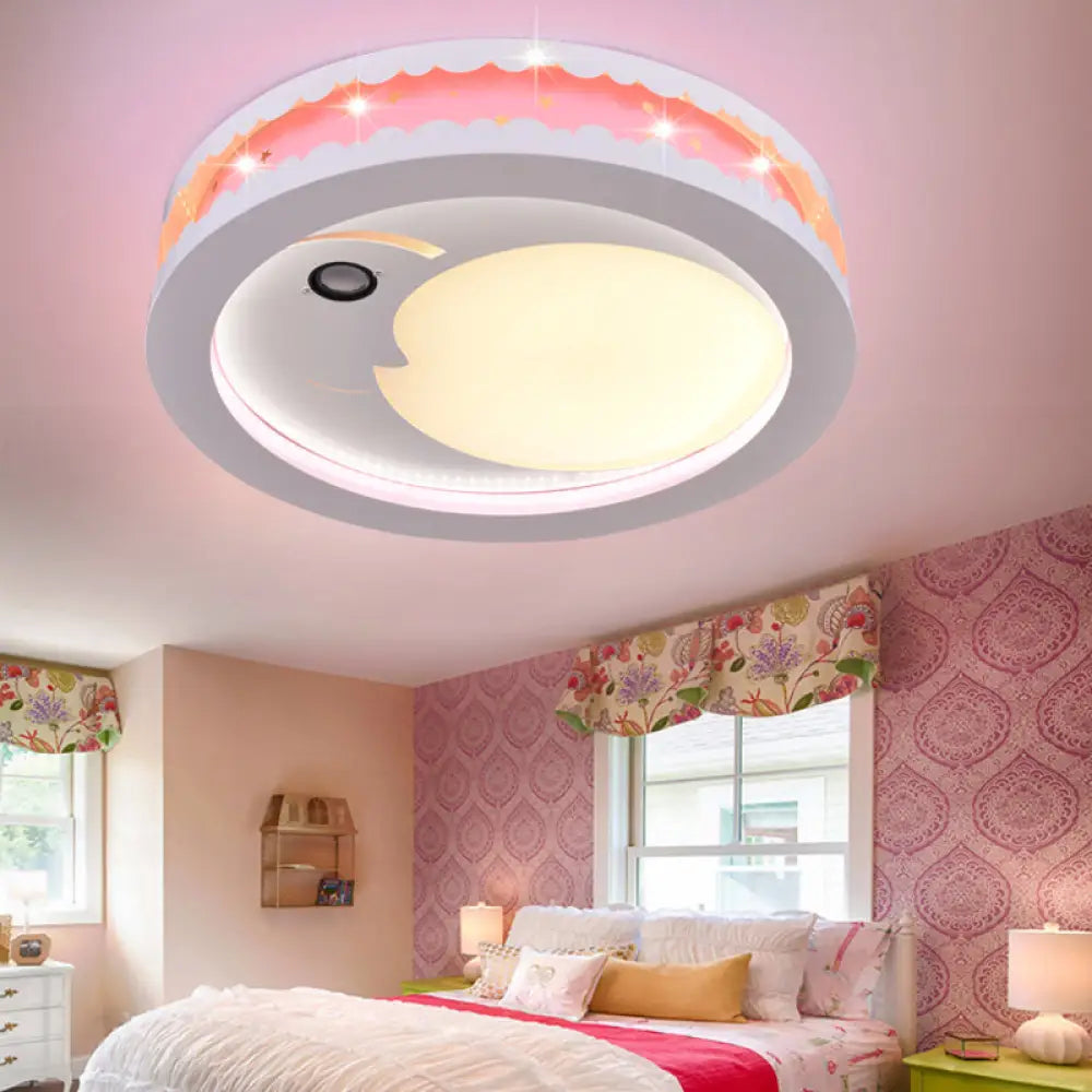 DecorBites™ Art Deco LED Flush Ceiling Light for Kids' Bedrooms - Acrylic Circle Design