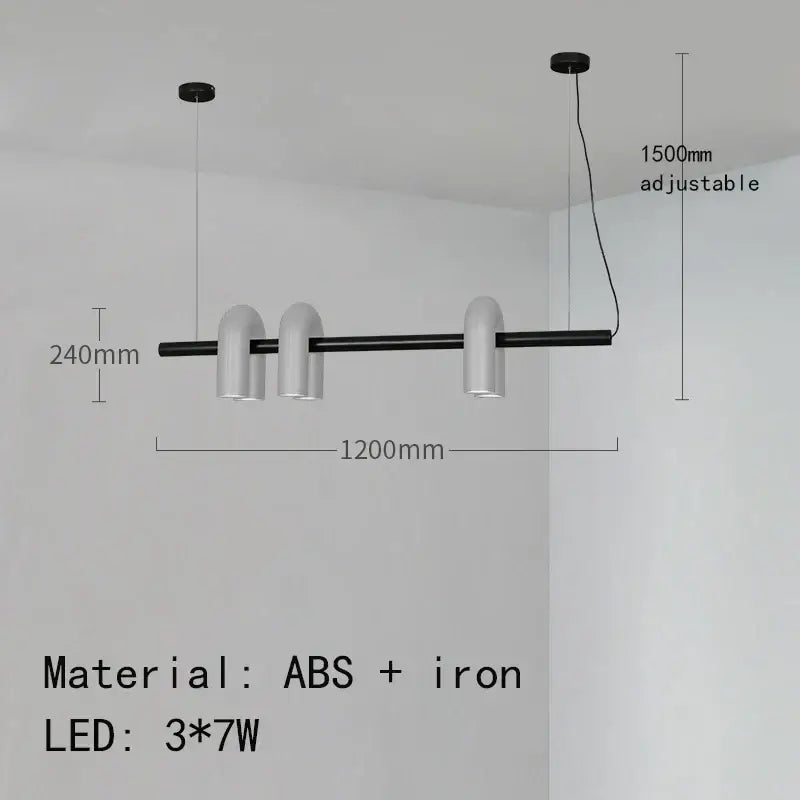 Modern black and white art deco metal industrial chandelier with three curved lampshades for dining room decorbites art deco