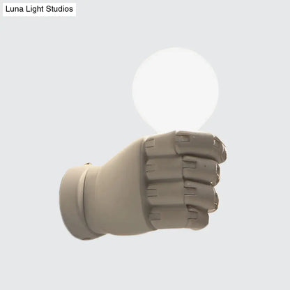 Aplique de pared Art Déco de resina - 1 cabezal blanco/negro, ideal para oficina