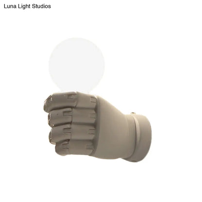 Aplique de pared Art Déco de resina - 1 cabezal blanco/negro, ideal para oficina