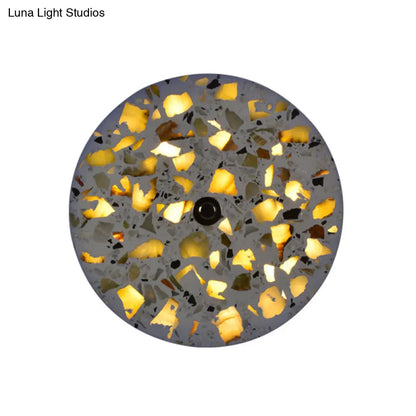 DecorBites™ Art Deco Terrazzo LED Wall Light: Black, Red, Blue Flush Mount Sconce for Living Room