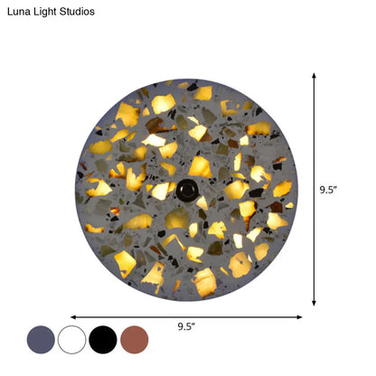 DecorBites™ Art Deco Terrazzo LED Wall Light: Black, Red, Blue Flush Mount Sconce for Living Room
