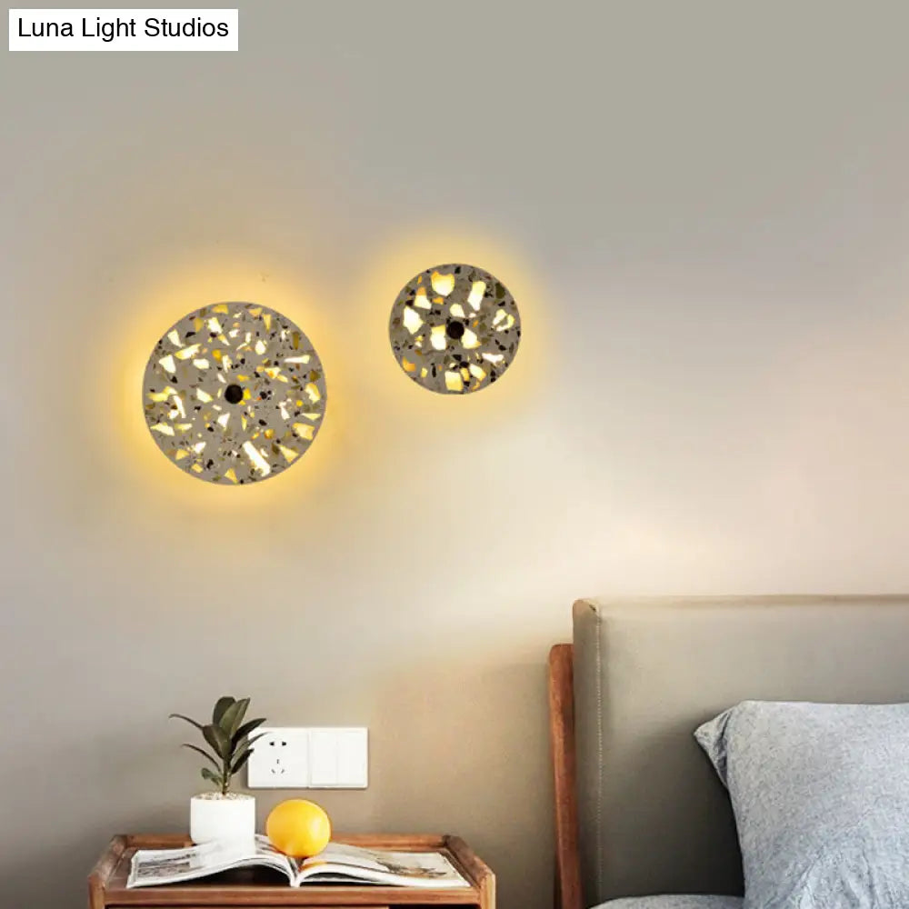 DecorBites™ Art Deco Terrazzo LED Wall Light: Black, Red, Blue Flush Mount Sconce for Living Room