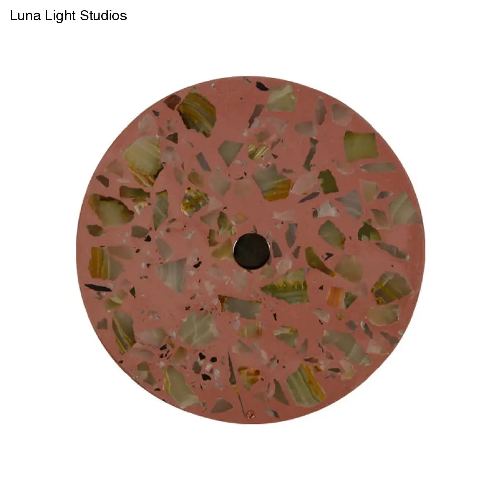 DecorBites™ Art Deco Terrazzo LED Wall Light: Black, Red, Blue Flush Mount Sconce for Living Room