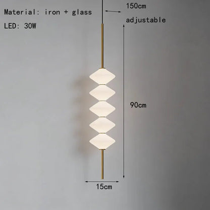 Art Deco White Glass Pendant Light With Gold Metal Wire - Decorbites