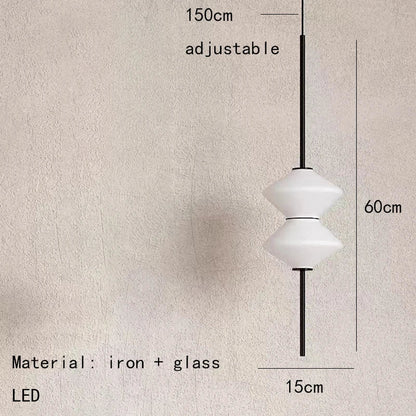 Art Deco White Glass Pendant Light With Gold Metal Wire - Decorbites