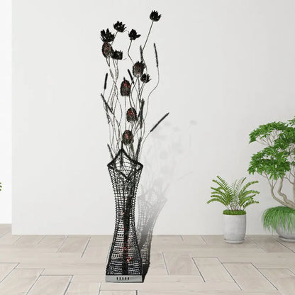 Lámpara de pie LED Art Decor Entwing Branch con base geométrica - Oro/Negro/Rojo