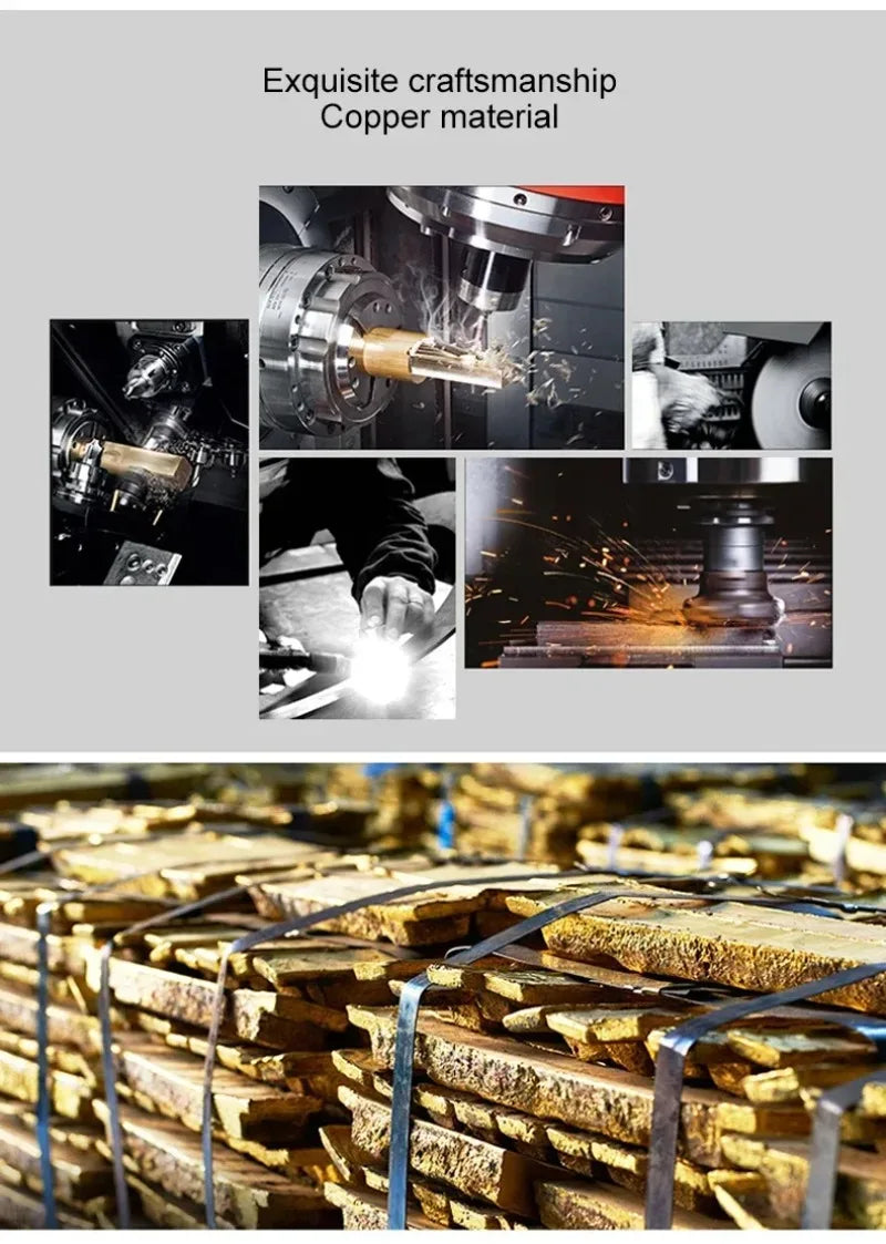 Copper ingots stacked in bundles illustrating the durable brass material used in the articulated kitchen faucet antique bronze