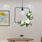 Artificial Flower Pendant with Loft Style Iron Frame - Triangle, Round, Square Design