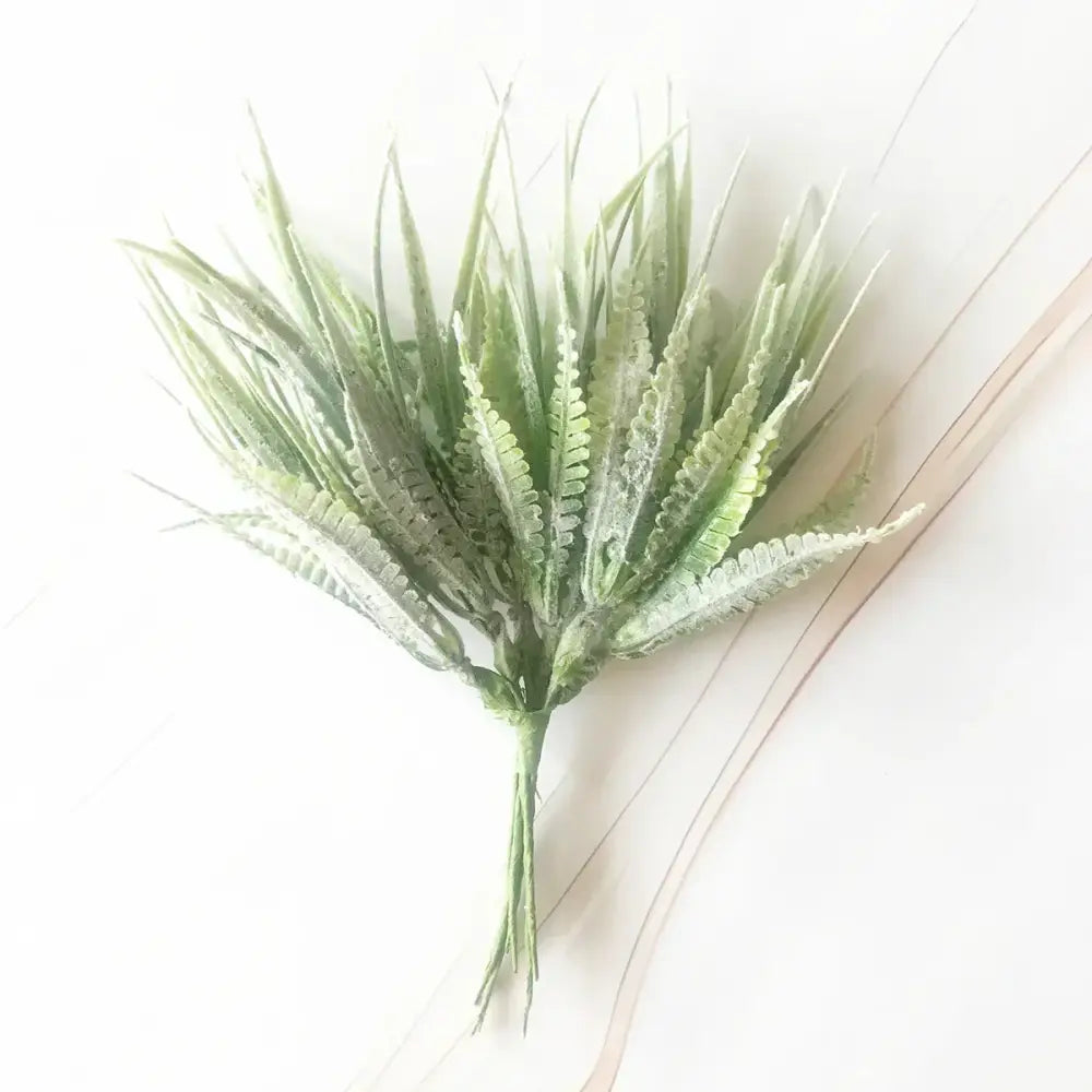 A delicate artificial green plant flower cherry berries bundle with slender light green fronds for decorbites green plant decor