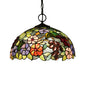 Artisan Glass Black Chandelier Pendant - Hand-Crafted, Domed 3-Light Mediterranean Lamp