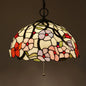 Artisan Glass Black Chandelier Pendant - Hand-Crafted, Domed 3-Light Mediterranean Lamp