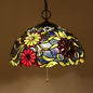 Artisan Glass Black Chandelier Pendant - Hand-Crafted, Domed 3-Light Mediterranean Lamp