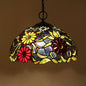 Artisan Glass Black Chandelier Pendant - Hand-Crafted, Domed 3-Light Mediterranean Lamp