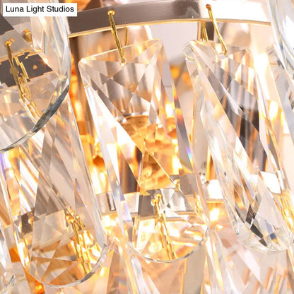 DecorBites™ Artistic Crystal Tiered Wall Lamp - Elegant Brass 3-Head Wall Light Fixture for Living Room