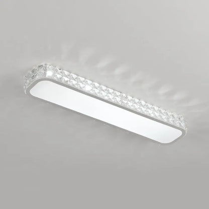 DecorBites™ DecorBites™ Artistic LED Crystal Flush Ceiling Light Fixture - Rounded Rectangle Corridor Flush Light