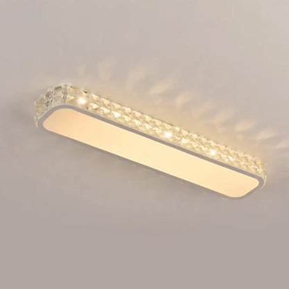 DecorBites™ DecorBites™ Artistic LED Crystal Flush Ceiling Light Fixture - Rounded Rectangle Corridor Flush Light