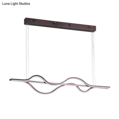 DecorBites artistic metal dining pendant light fixture with modern copper-toned metal and clear glass cords