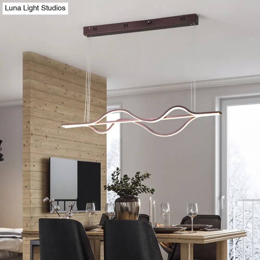 Lámpara colgante LED DecorBites™ Artistic Metal para comedor con formas fluidas