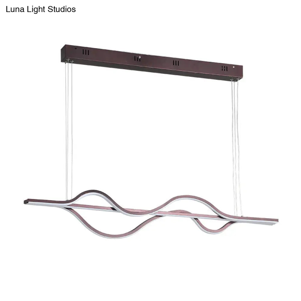 Lámpara colgante LED DecorBites™ Artistic Metal para comedor con formas fluidas