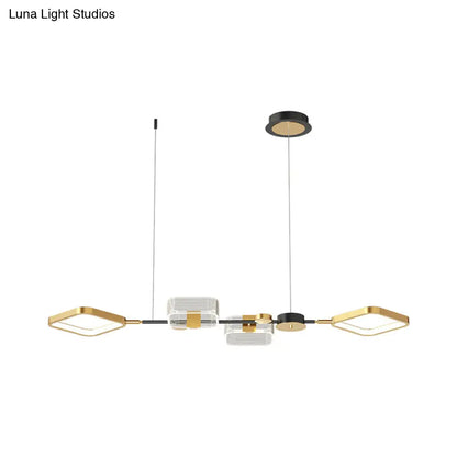 ديكوربايتس™ مصباح سقف LED معدني فني لغرفة الطعام - تركيبات جزيرة بحلقة ذهبية