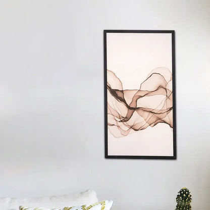 Lámpara mural LED Asia - Rectángulo acrílico negro con patrón ahumado, aplique de pared