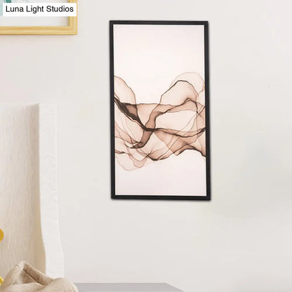 Lámpara mural LED Asia - Rectángulo acrílico negro con patrón ahumado, aplique de pared