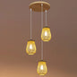 Asian Bamboo Suspension Pendant Light for Stairway - Beige