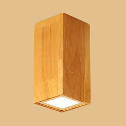 DecorBites™ DecorBites™ Asian-inspired Office Ceiling Lamp with Wood and Beige Finish