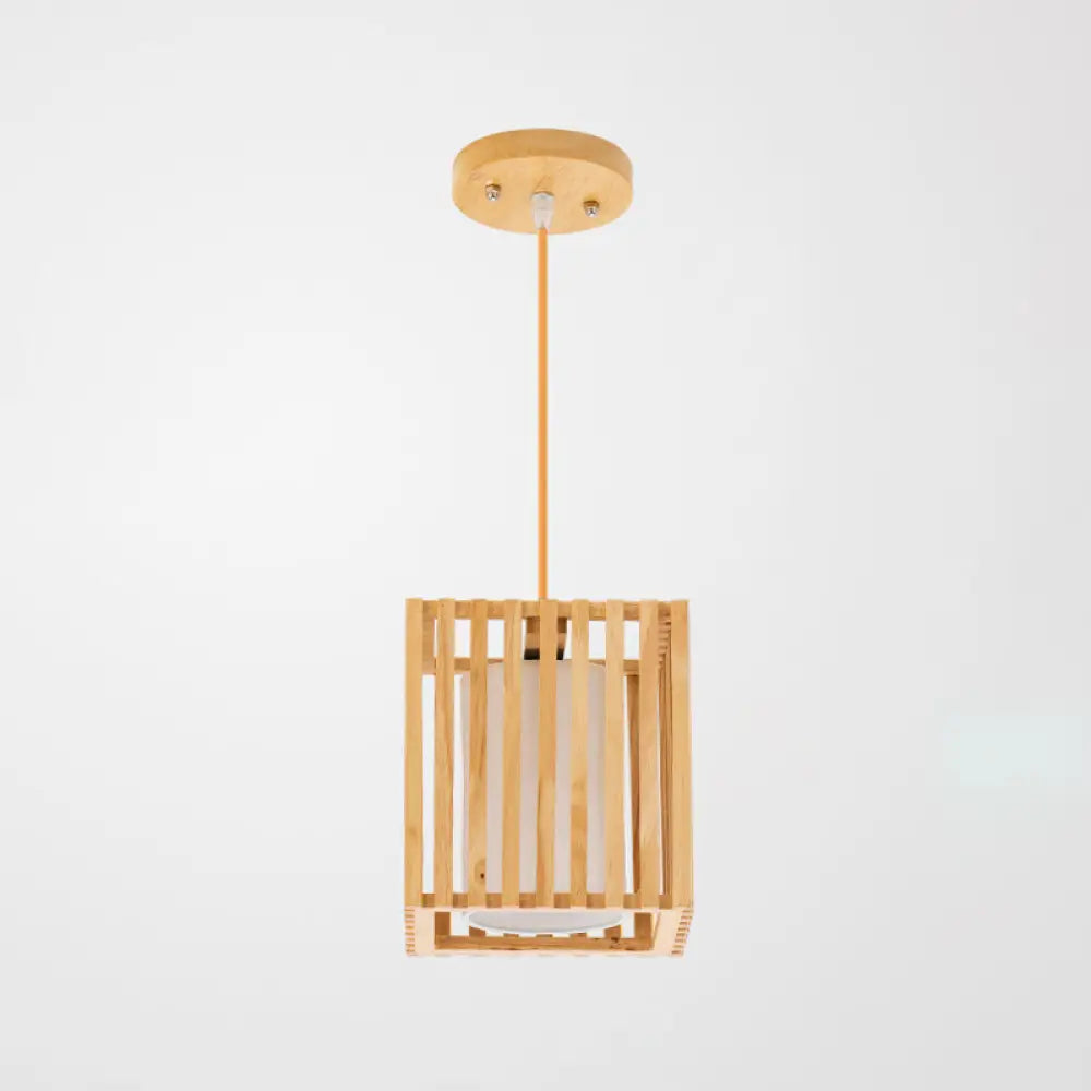 ديكوربايتس™ مصباح معلق خشبي آسيوي على شكل جزيرة - لمسة نهائية من الخشب الطبيعي