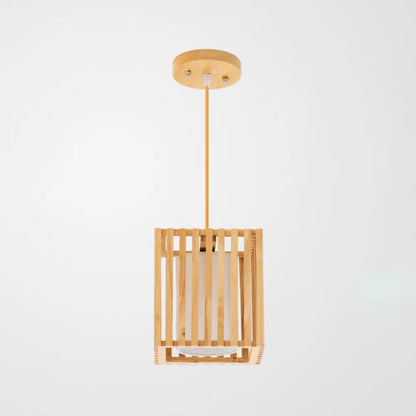 ديكوربايتس™ مصباح معلق خشبي آسيوي على شكل جزيرة - لمسة نهائية من الخشب الطبيعي