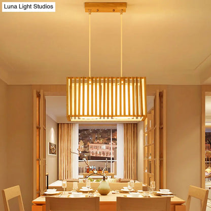 ديكوربايتس™ مصباح معلق خشبي آسيوي على شكل جزيرة - لمسة نهائية من الخشب الطبيعي