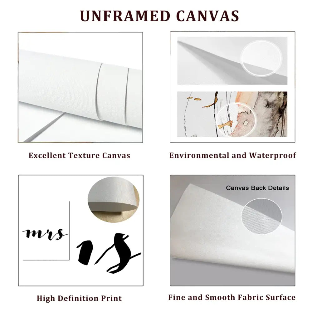 Unframed decorbites™ attack on titan final season canvas wall art with textured white fabric and abstract earth tone design