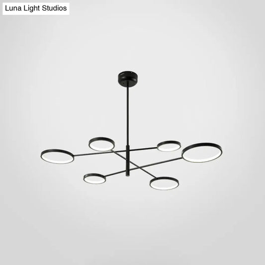 ثريا سقف حلقية حديثة من Aurora - مصابيح معلقة معدنية حديثة مع سلك معلق للمطاعم