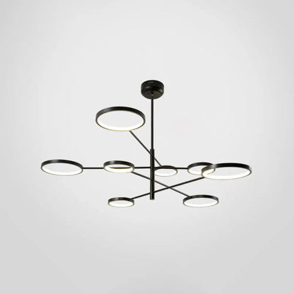 Aurora - Modernist Ring Ceiling Chandelier Modernist Metal Pendant Light Fixtures with Hanging Cord for Restaurant