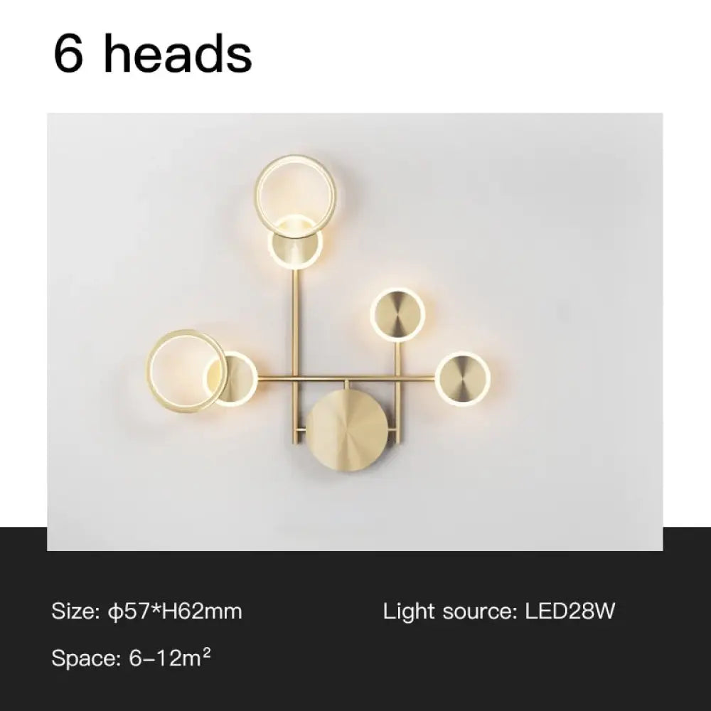 DecorBites™ Ayten - Modern Style Golden LED Wall Lamp For Living Room Bedroom Dining Room Aisle Lighting