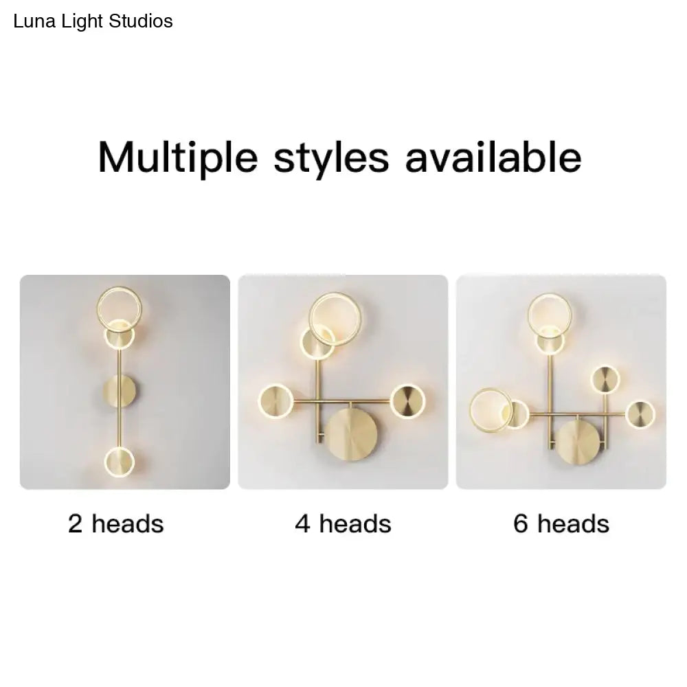 DecorBites™ Ayten - Modern Style Golden LED Wall Lamp For Living Room Bedroom Dining Room Aisle Lighting