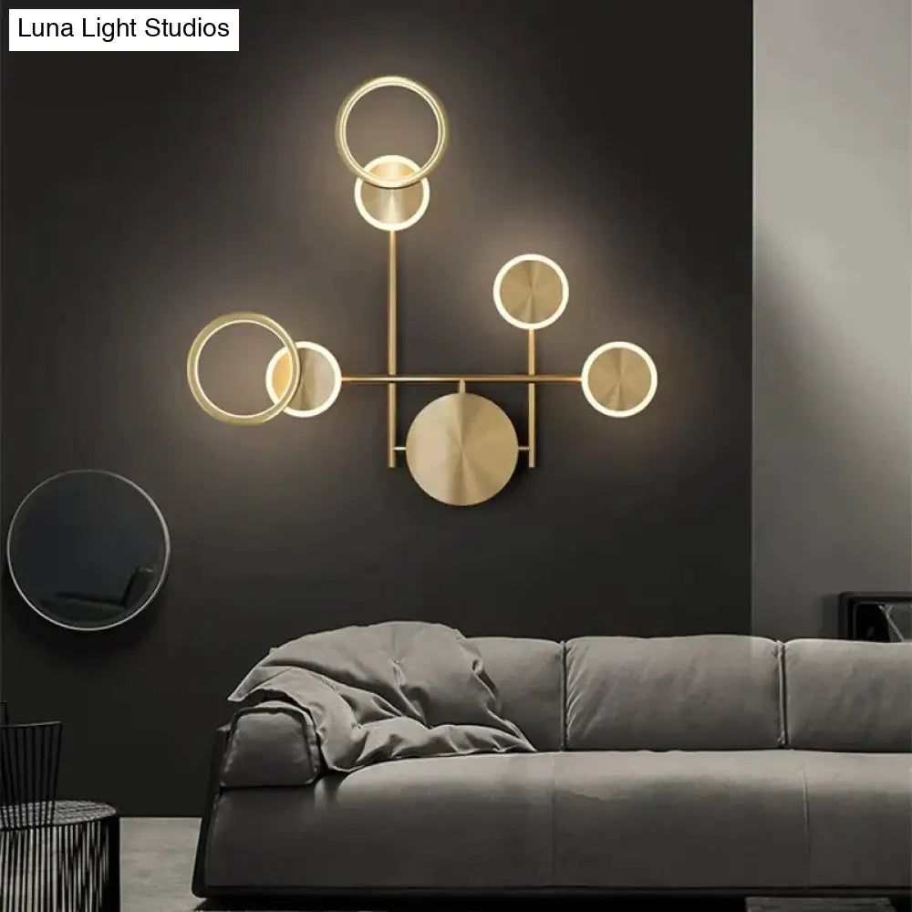 DecorBites™ Ayten - Modern Style Golden LED Wall Lamp For Living Room Bedroom Dining Room Aisle Lighting