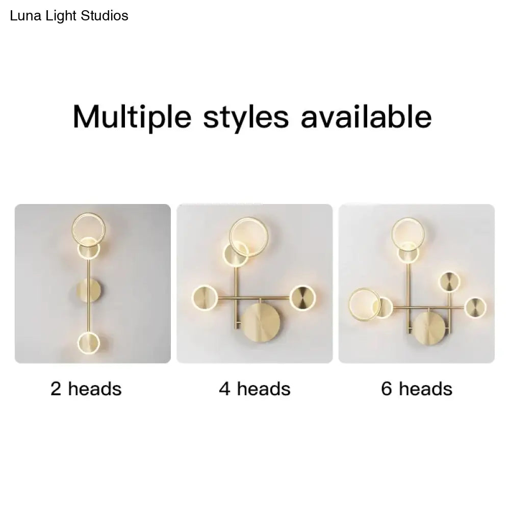 DecorBites™ Ayten - Modern Style Golden LED Wall Lamp For Living Room Bedroom Dining Room Aisle Lighting