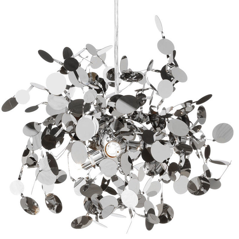 Stainless Steel Leaf Chandelier
