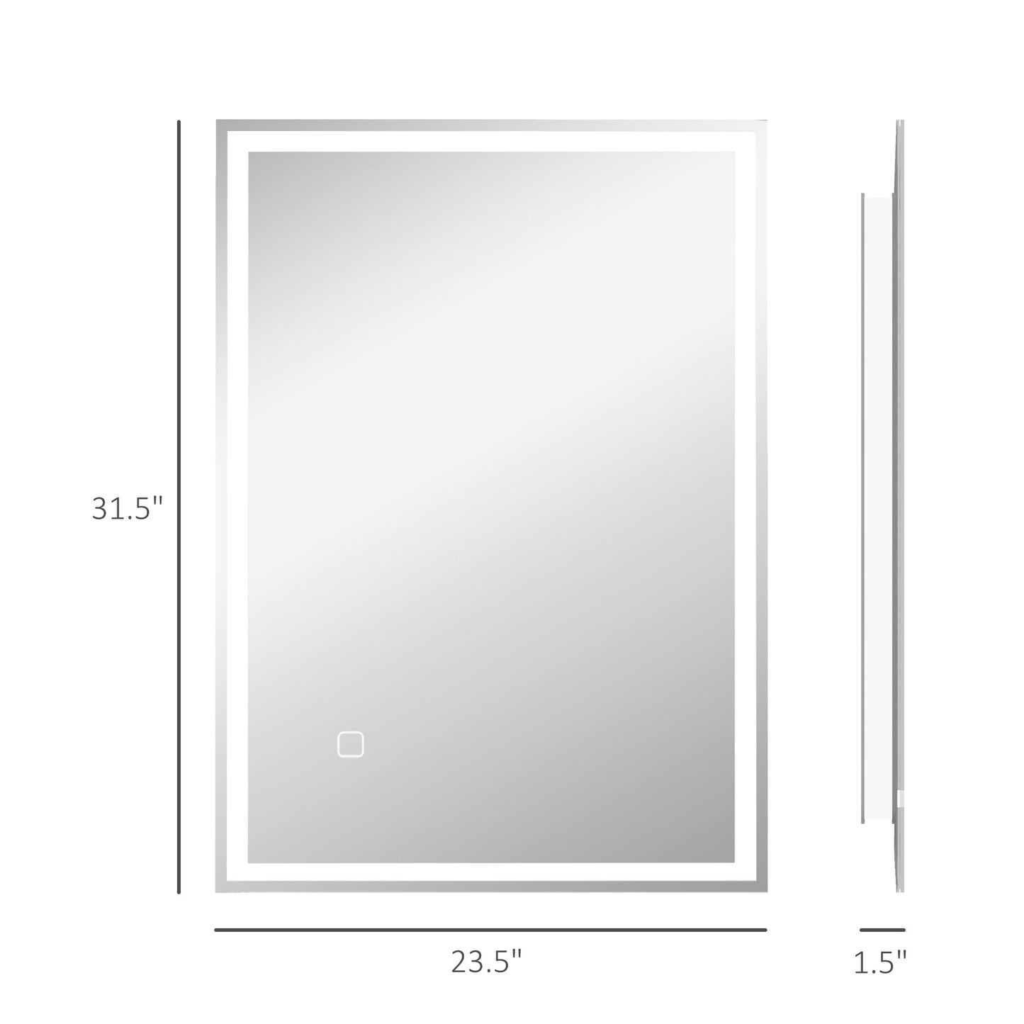kleankin 32" x 24" LED Bathroom Mirror