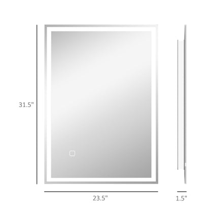 kleankin 32" x 24" LED Bathroom Mirror