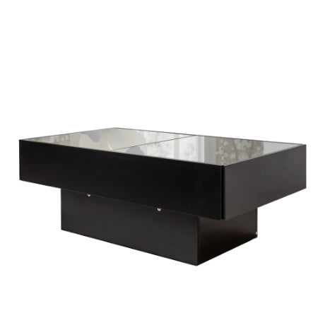 Mesa de Centro con Superficie Deslizante, Mesa Central con Compartimento de Almacenamiento Oculto, Mesa Extensible para Sala de Estar