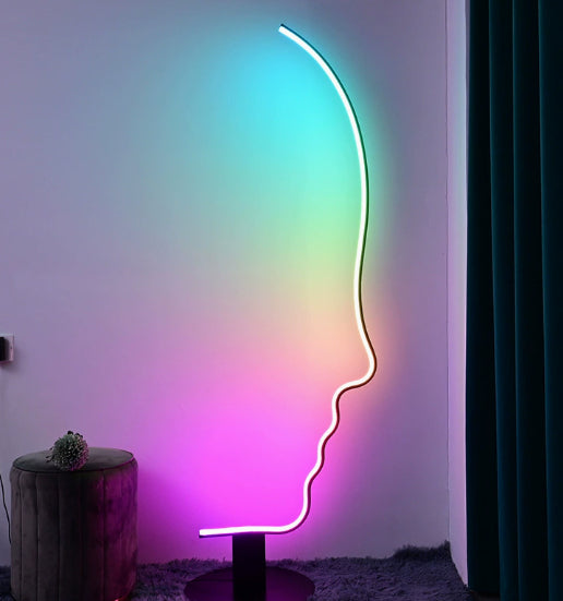 Lámpara de Pie de Rostro de Arte Nórdico Diseñador para Dormitorio y Estudio