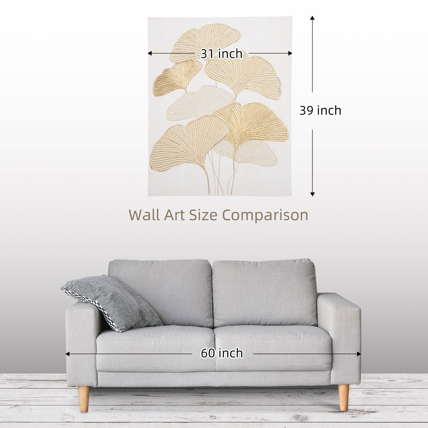 Hand-Painted Canvas Wall Art for Living Room Bedroom