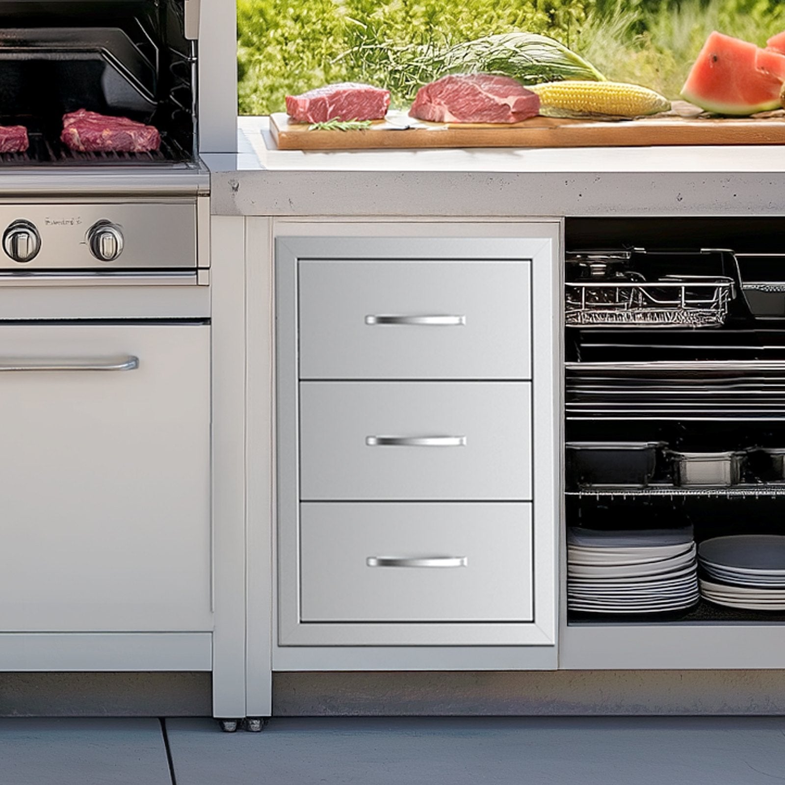 Stainless Steel Kitchen Drawers